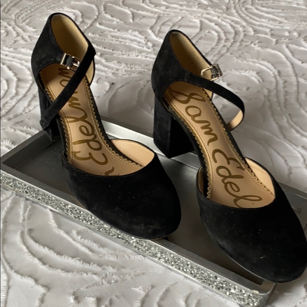 Ankle strap black Sam Edelman heels